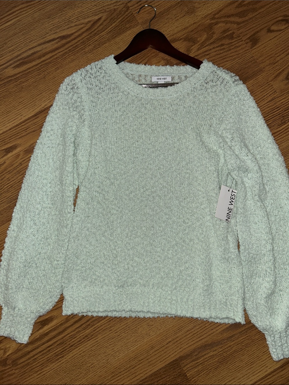 Nine West Pale Mint Crewneck Sweater